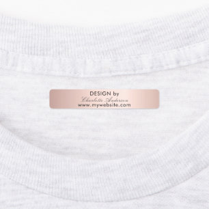 Design by name rose gold script business labels