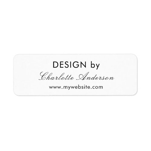 Design by name white business entrepreneur label