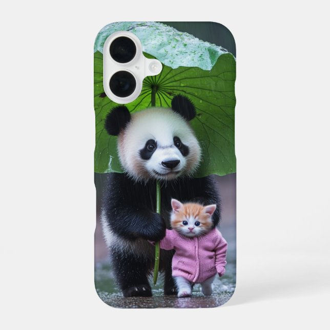 Design Cat And Panda iPhone Case (Back)