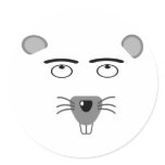Design Cat Funny Classic Round Sticker