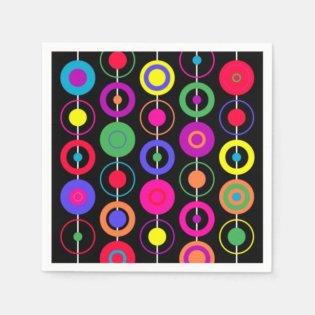 Design circles paper napkins (Front)