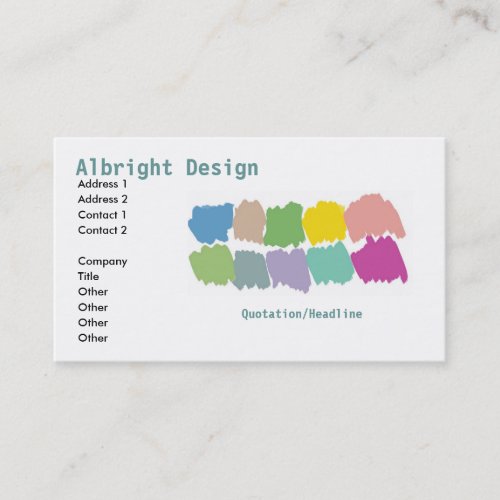 Design color paintbrush swatches Business Card-sta