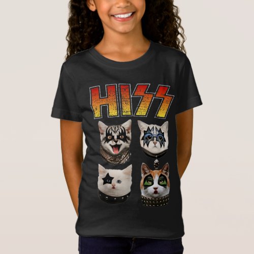 Design Costume Art Vintage Hiss Funny Cat Lover T_Shirt