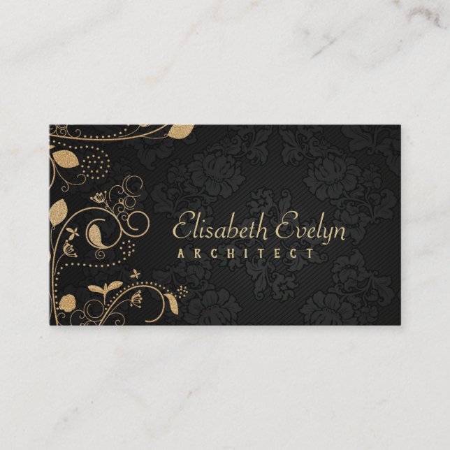 design damask y6766 business card (Front)