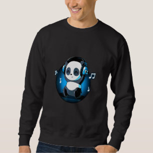 Design Dj Panda Headphones Vintage Costume Arts Es Sweatshirt