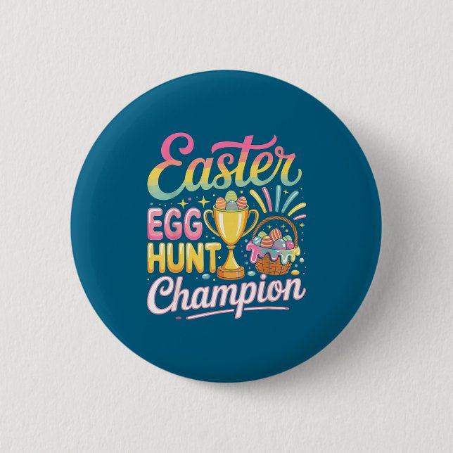 Design Easter Egg Hunt Champion Easter Button (Front)