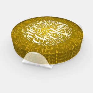 Design Elegant Modern Christmas Acrylic Coaster Set