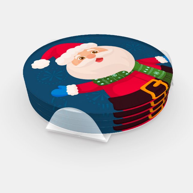 Design Elegant Modern Christmas Acrylic Coaster Set (Set)