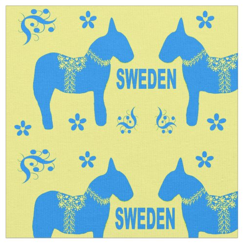 design elements of symbols of Sweden Fabric