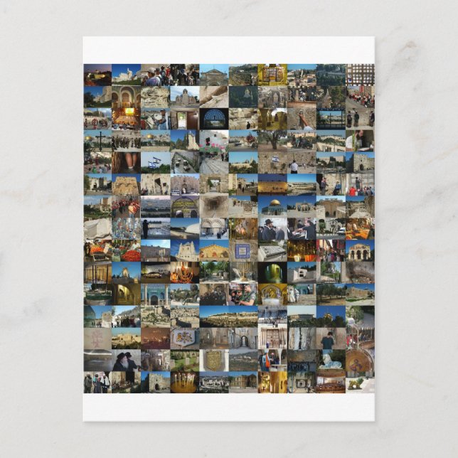 Design Exclusivo 100 Faces de Jerusalém Postcard (Front)