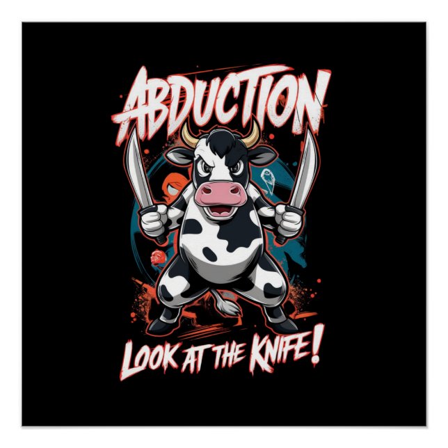 Design featuring a Cow character Poster (Front)