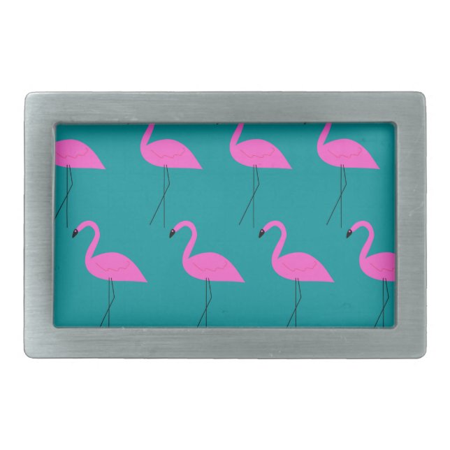 Design  Flamingos exotic Belt Buckle (Front)