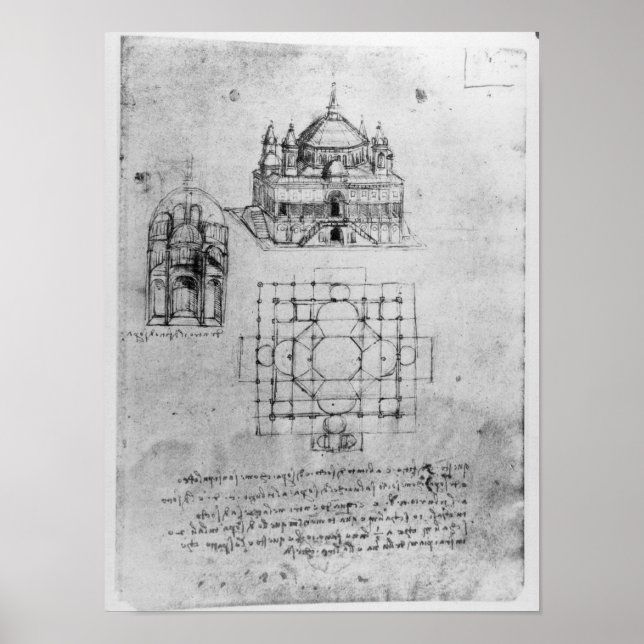 Design for a church, fol. 4r poster (Front)