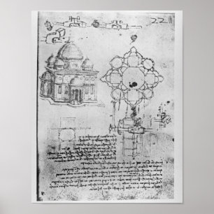 Design for a church, fol. 4r poster