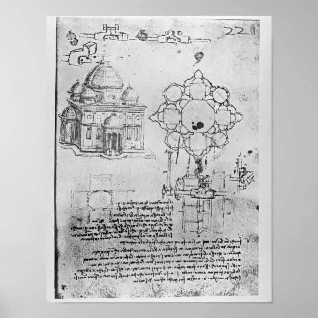 Design for a church, fol. 4r poster (Front)