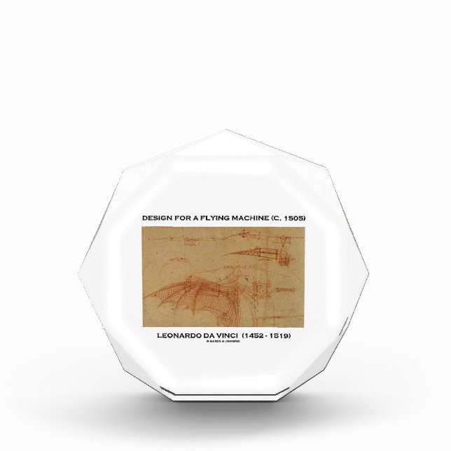 Design For A Flying Machine (Leonardo da Vinci) Award (Front)