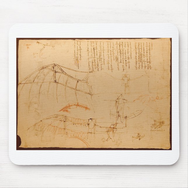 Design for a flying machine mouse pad (Front)