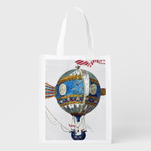Design for a hot_air balloon with a diameter of 12 reusable grocery bag
