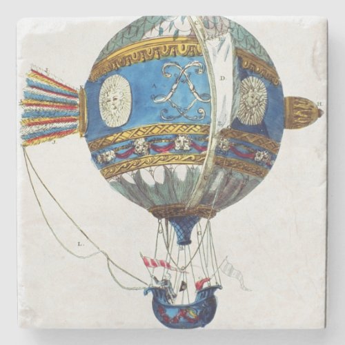 Design for a hot_air balloon with a diameter of 12 stone coaster