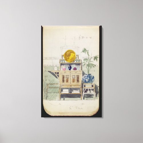 Design for a Sideboard c1860s_70s wc  pencil Canvas Print