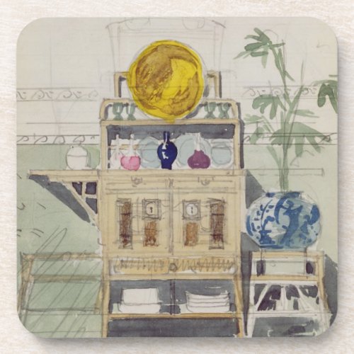Design for a Sideboard c1860s_70s wc  pencil Drink Coaster