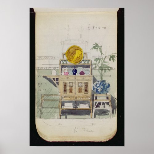 Design for a Sideboard c1860s_70s wc  pencil Poster