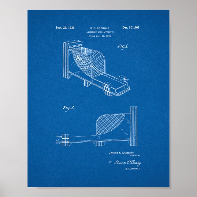 Design For An Amusement Game Apparatus Patent - Bl Poster (Front)
