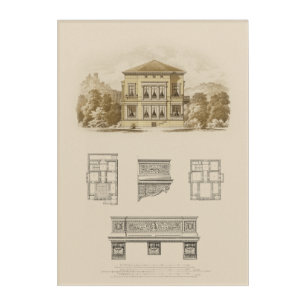 Design for an Estate with Interior Plans Acrylic Print