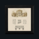 Design for an Estate with Interior Plans Gift Box<br><div class="desc">An attractive drawing of architectural designs for an estate,  complete with plans for the interior. If you are thinking of building your own home these designs may intrigue you. Purchase a copy today!</div>