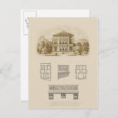 Design for an Estate with Interior Plans Postcard (Front/Back)