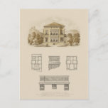 Design for an Estate with Interior Plans Postcard