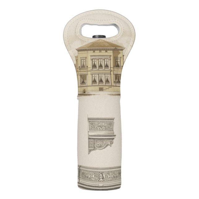 Design for an Estate with Interior Plans Wine Bag (Back)