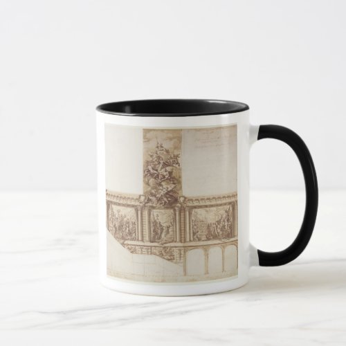 Design for Ceiling Walls and Staircase pen brown Mug