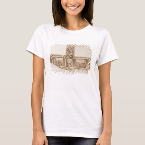 Design for Ceiling Walls and Staircase pen brown T_Shirt