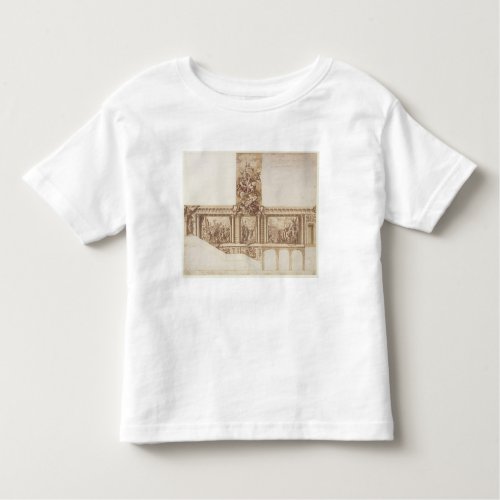 Design for Ceiling Walls and Staircase pen brown Toddler T_shirt