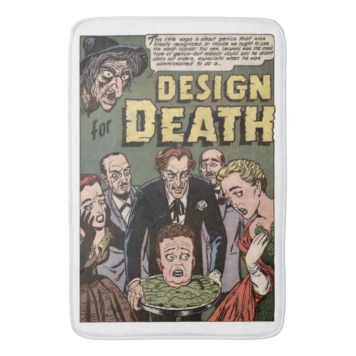 Design for Death Vintage Horror Comics Panel Bath Mat