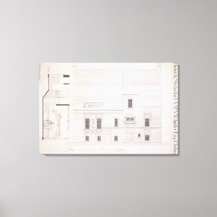 Design for House & Studio for J.A.M. Whistler Esq, Canvas Print