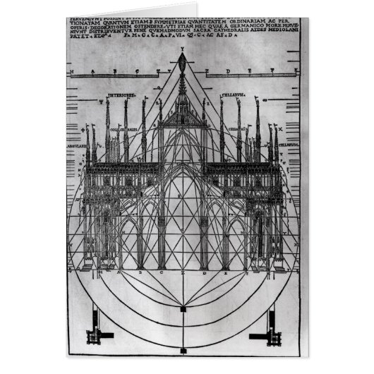 Design for Milan Cathedral Cards (Front)