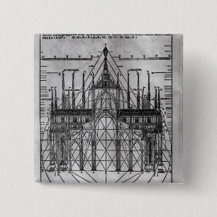 Design for Milan Cathedral Pinback Button