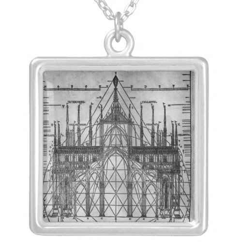 Design for Milan Cathedral Silver Plated Necklace