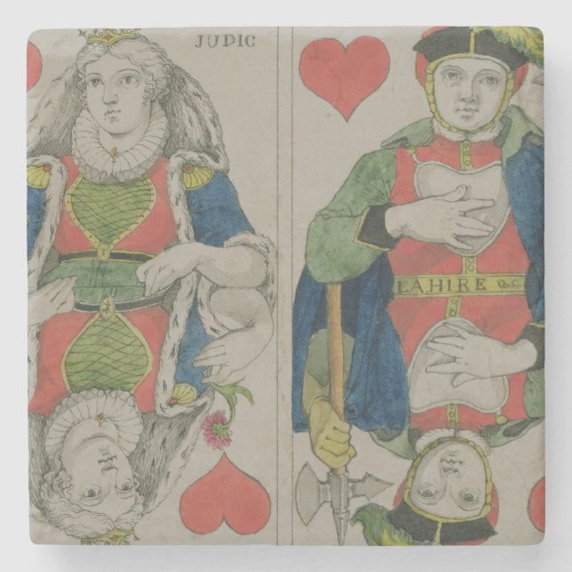Design for playing cards, c.1810 stone coaster (Front)