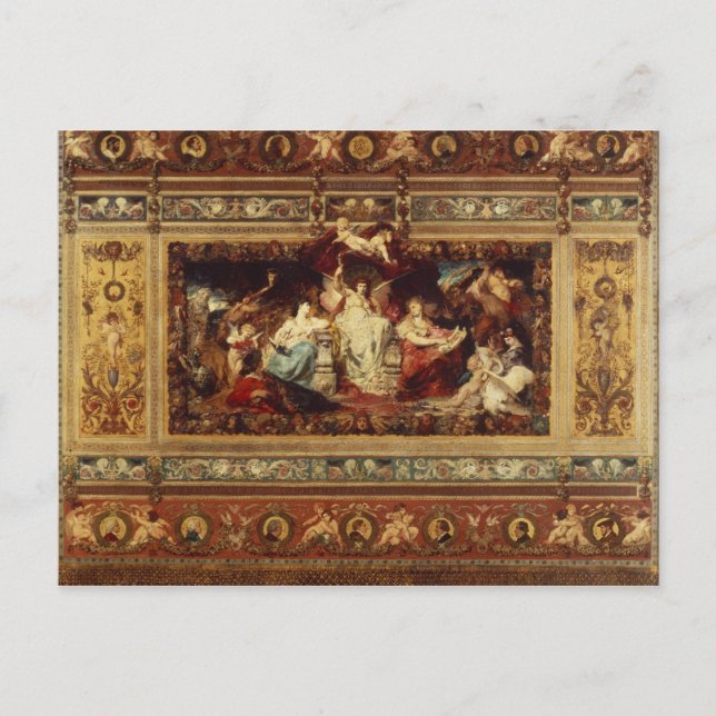 Design for the curtain at the Dresden opera Postcard (Front)