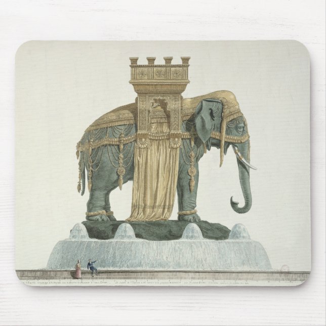 Design for the Elephant Fountain Mouse Pad (Front)