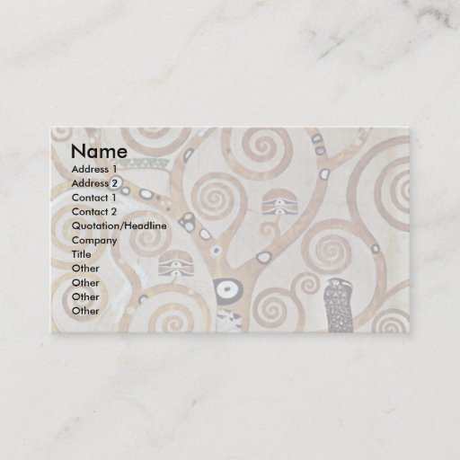 Customizable Design For The Frieze At The Palais Stoclet Business Cards