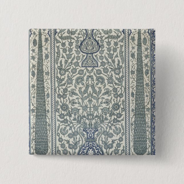 Design from Mosque of Ibrahym Agha, from 'Arab Art Button (Front)
