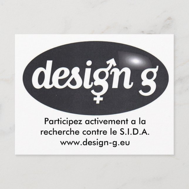 Design-G, Participez activement a la recherche ... Postcard (Front)