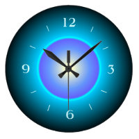 Design Green/Aqua/Purple>Wall Clock