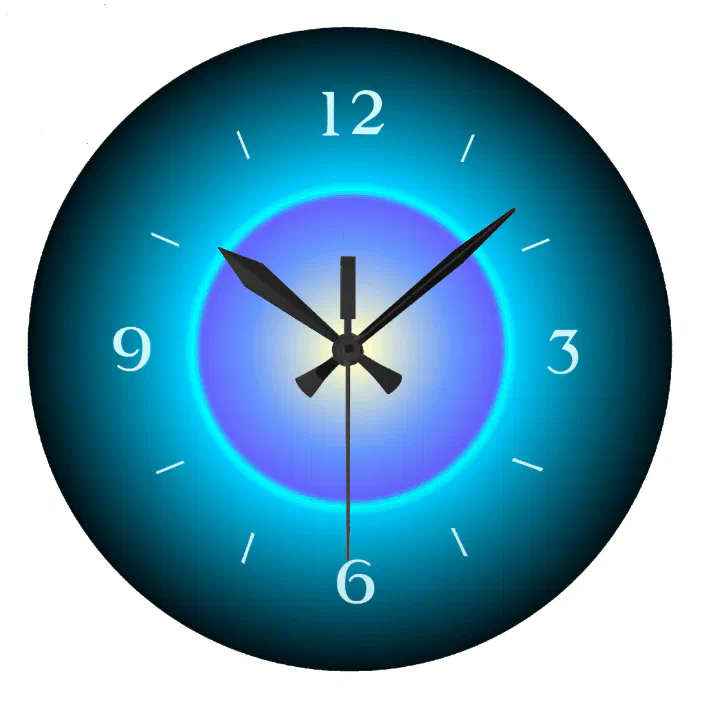 Design Green Aqua Purple Wall Clock Zazzle Com - Led Illuminated Wall Clock