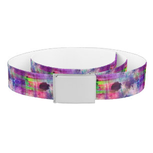 Design green, purple texture watercolor belt