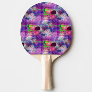 Design green, purple texture watercolor ping pong paddle
